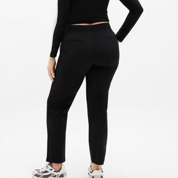 Athleta Brooklyn Ankle Pant Black Size 18 Mid Rise Straight Leg Pockets Stretch - Picture 4 of 10